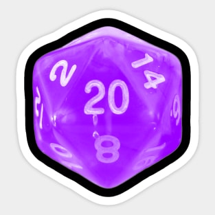 Purple nat 20 Sticker